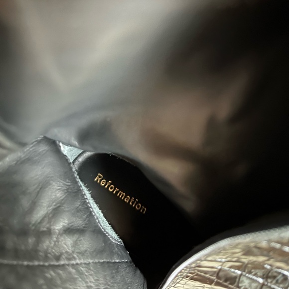 Reformation Nylah Nappah black knee high boots size 38 - Picture 5 of 7